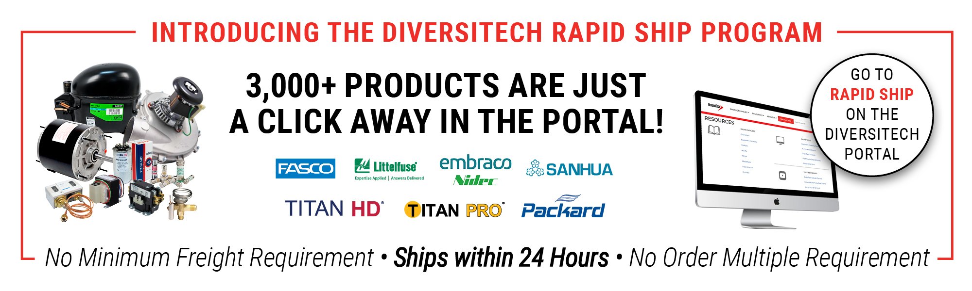 rapid ship for DiversiTech customers
